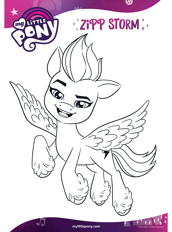 Kids-n-fun.com | Coloring page My Little Pony Next Generation Zipp Storm